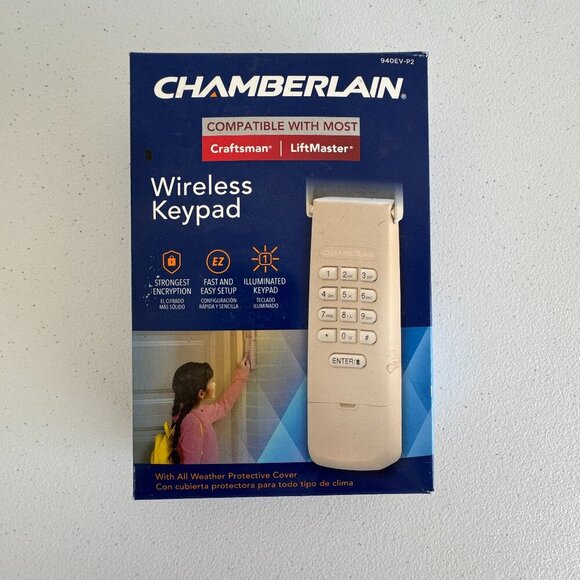 Chamberlain Wireless Keypad 940EV-P2 Compatible w/ Craftsman & LiftMaster NIB - Picture 1 of 2